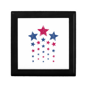 4th of July Women Men Kids Cute USA Patriotic Star Gift Box