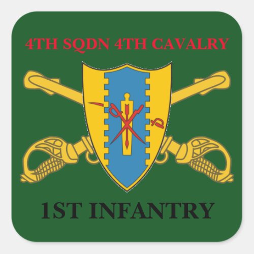 4TH SQUADRON 4TH CAVALRY 1ST INFANTRY STICKERS