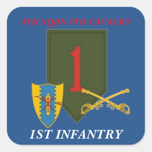 4TH SQUADRON 4TH CAVALRY 1ST INFANTRY STICKERS