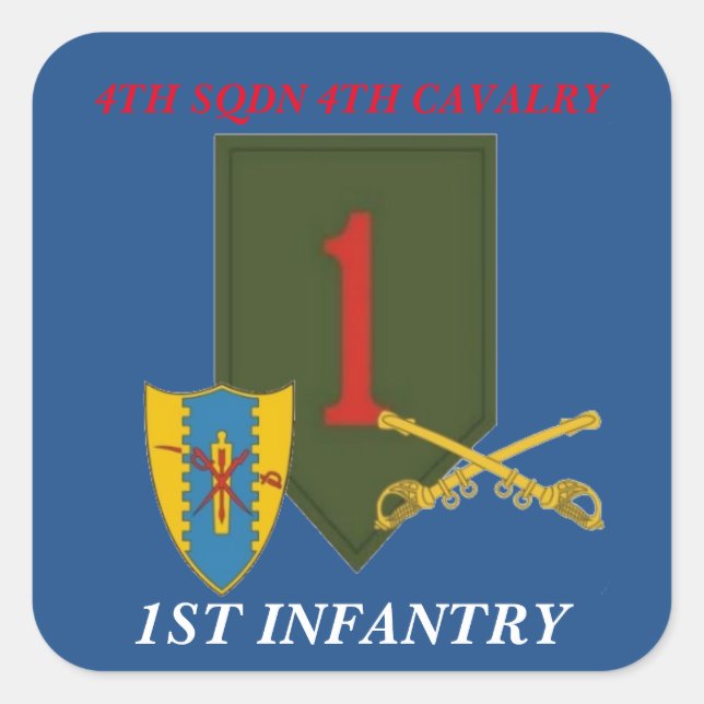 4TH SQUADRON 4TH CAVALRY 1ST INFANTRY STICKERS (Front)