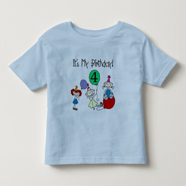 4th Stick Kids Party Birthday Tshirts and Gifts (Front)