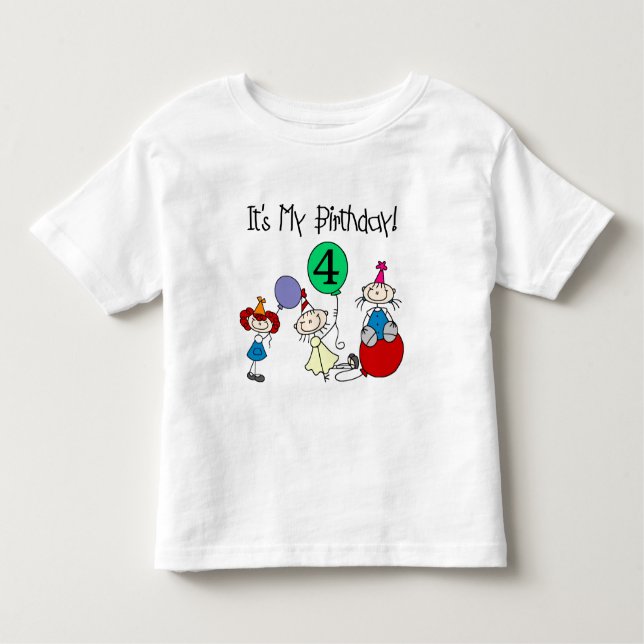 4th Stick Kids Party Birthday Tshirts and Gifts (Front)