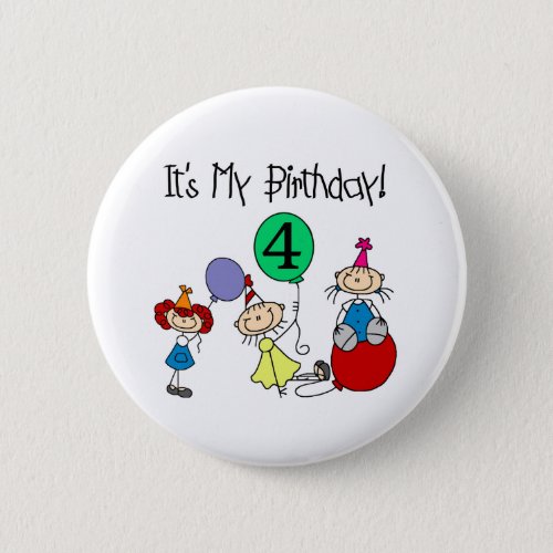 4th Stick Kids Party Pinback Button