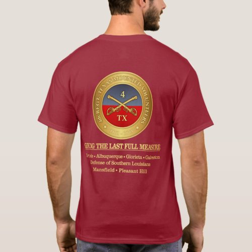 4th Texas Cavalry battle honors T_Shirt