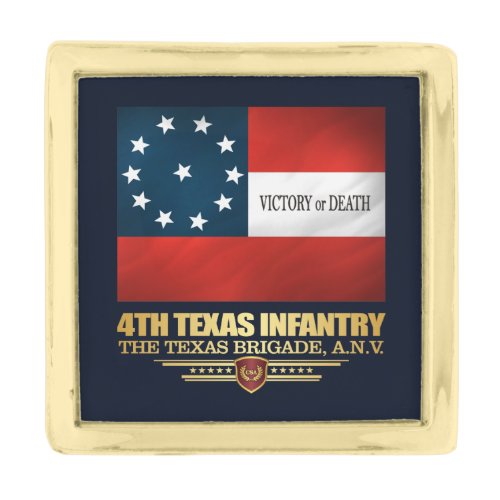 4th Texas Infantry Gold Finish Lapel Pin