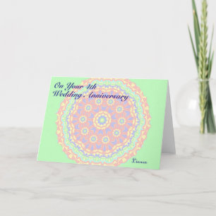 4th Wedding Anniversary Card