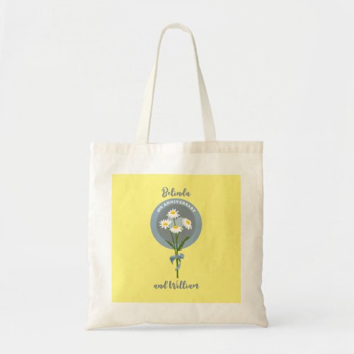 4th wedding anniversary daisies flowers tote bag