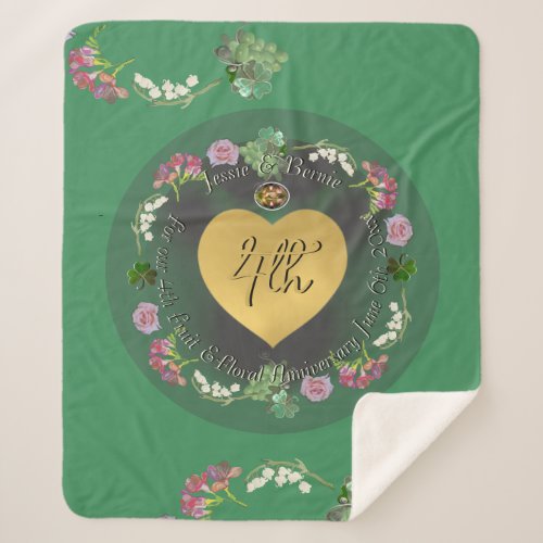 4th Wedding Anniversary Fruit Floral 