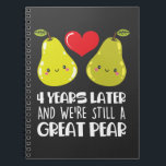 4th Wedding Anniversary Gift Married Couple Pear Notebook<br><div class="desc">Anniversary Gift 4th year wedding shirt for the one that has been married. Mr and Mrs great funny tshirt for husband. 4th year gift idea for him</div>