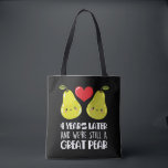 4th Wedding Anniversary Gift Married Couple Pear Tote Bag<br><div class="desc">Anniversary Gift 4th year wedding shirt for the one that has been married. Mr and Mrs great funny tshirt for husband. 4th year gift idea for him</div>