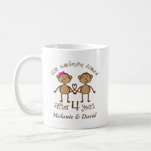 4th Wedding Anniversary His Hers Gift Mug