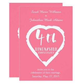 4th Wedding  Anniversary  Cards Greeting Photo Cards 
