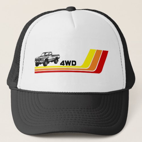 4WD 80s Truck Stripes Trucker Hat