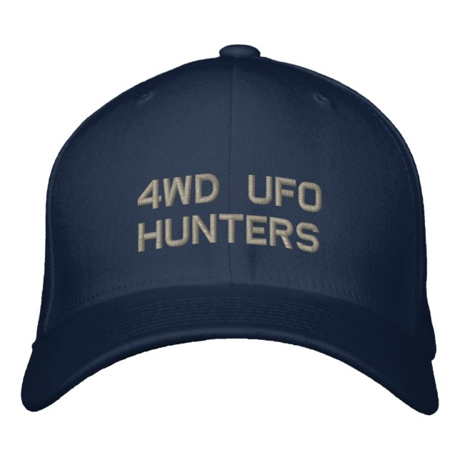 4WD UFO HUNTERS Flex Fit Embroidered Baseball Cap (Front)