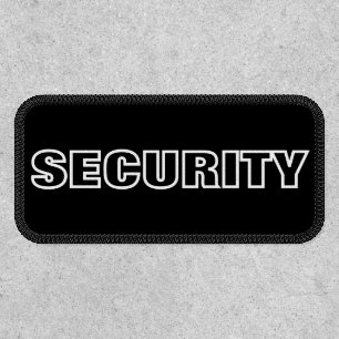 4X2 inch Black with White outline Security Patch