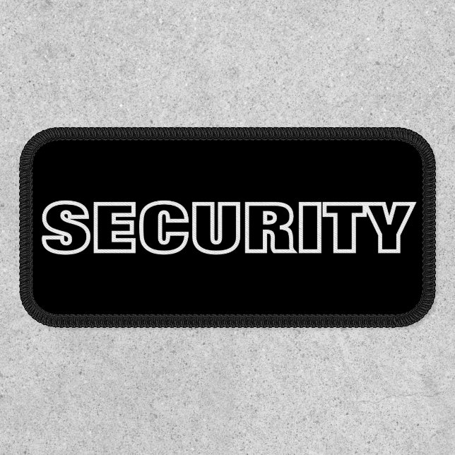 4X2 inch Black with White outline Security Patch (Front)