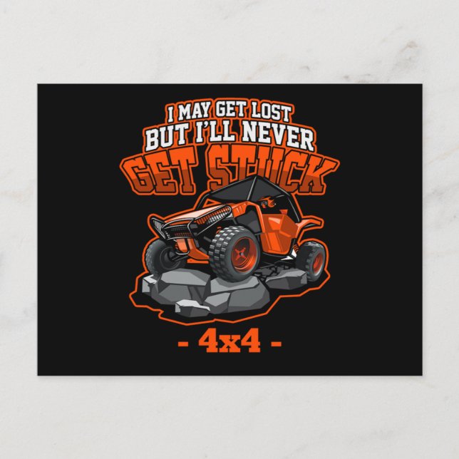 4x4 ATV Quad Never Get Stuck Offroad Sport Gift Postcard (Front)