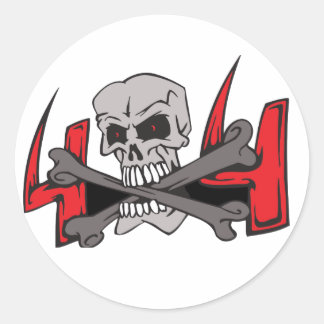 4X4 CLASSIC ROUND STICKER