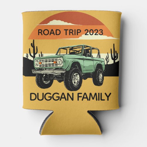 4x4 Family Adventure Personalized Custom Text Can Cooler