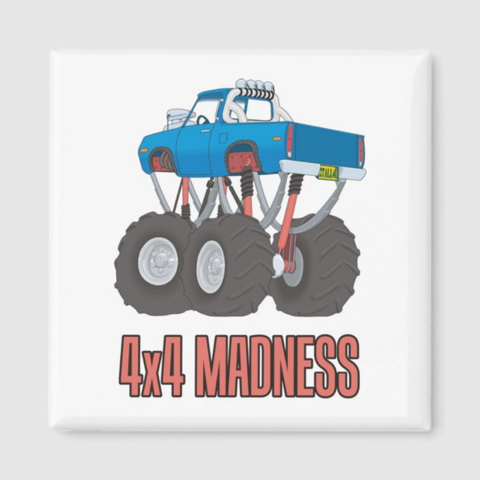 4x4 Madness Off road Monster Truck Fridge Magnet