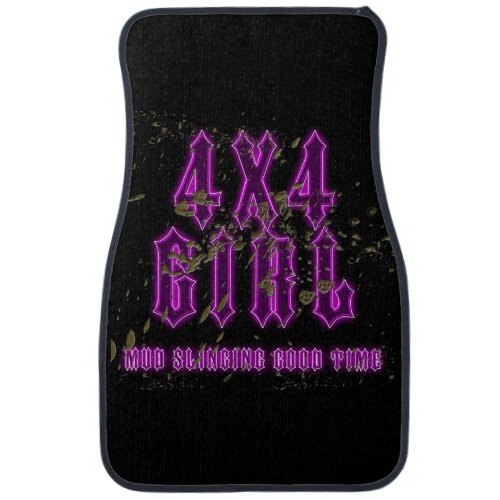 4x4 Mud slinging girl Car Floor Mat