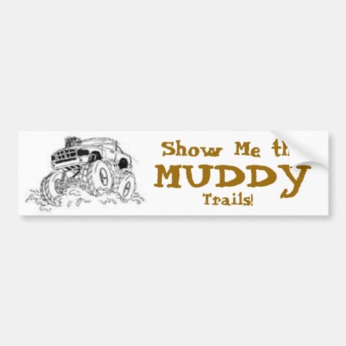 4X4 Mud Truck Bumper Sticker