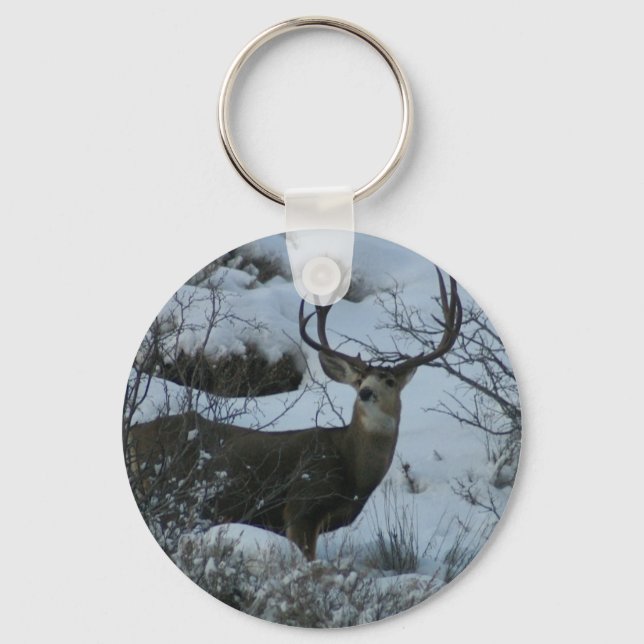 4X4 Mule deer Keychain (Front)