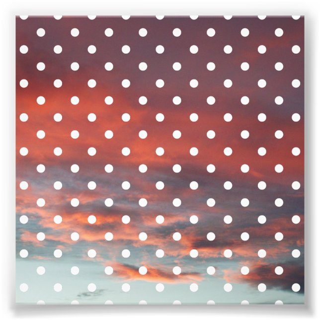 4x4 White Polka Dot Photo (Front)