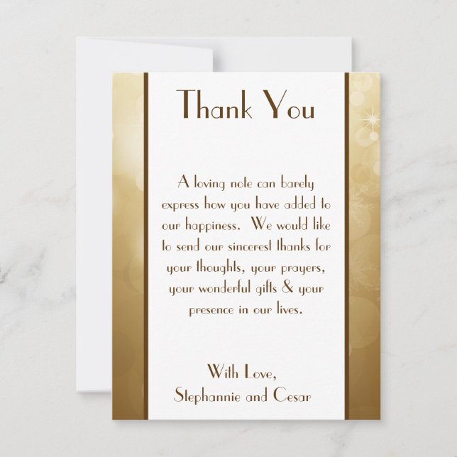 4x5 FLAT Thank You Card Christmas Copper Blur (Front)