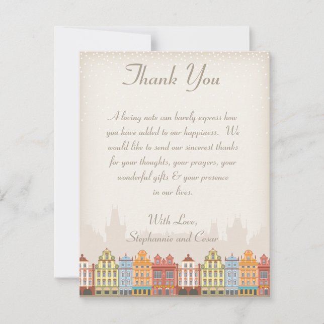 4x5 FLAT Thank You Card Old Town Christmas (Front)