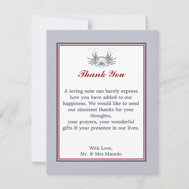 4x5 FLAT Thank You Card White Dove Red Blue BG (Front)