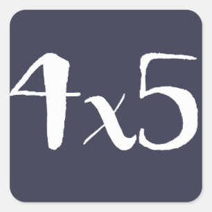 4x5 Large Format Sticker - White on Navy