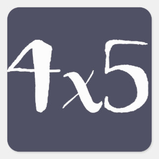 4x5 Large Format Sticker - White on Navy