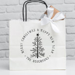 4X5 Merry Christmas & Happy New Year Simple Rubber Stamp<br><div class="desc">For more advanced customization of this design,  please click the BLUE DESIGN TOOL BUTTON above!</div>