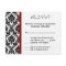 4x5 R.S.V.P. Reply Card - Black Damask Red Crimson