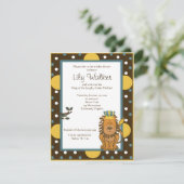 4x5 size King of the Jungle Brown/Orange dot Invitation (Standing Front)