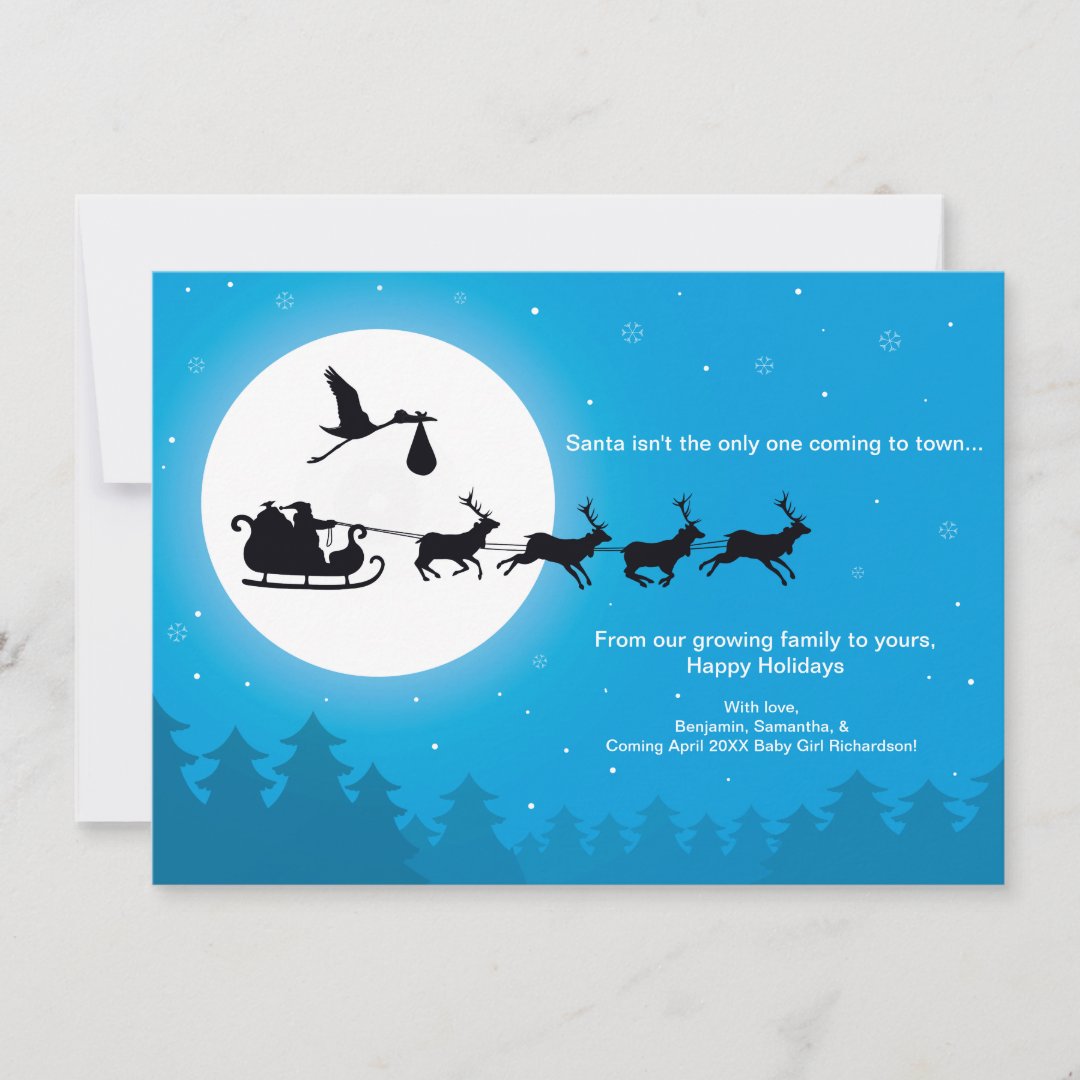 4x6 Christmas Card Pregnancy Announcement Coming Zazzle Christmas Card Pregnancy Announcement