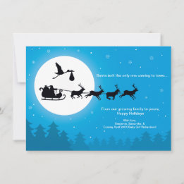 4x6 Christmas Card Pregnancy Announcement - Coming