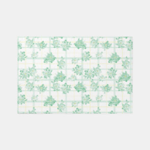 4x6 outdoor rug Cecelia scattered plaid green
