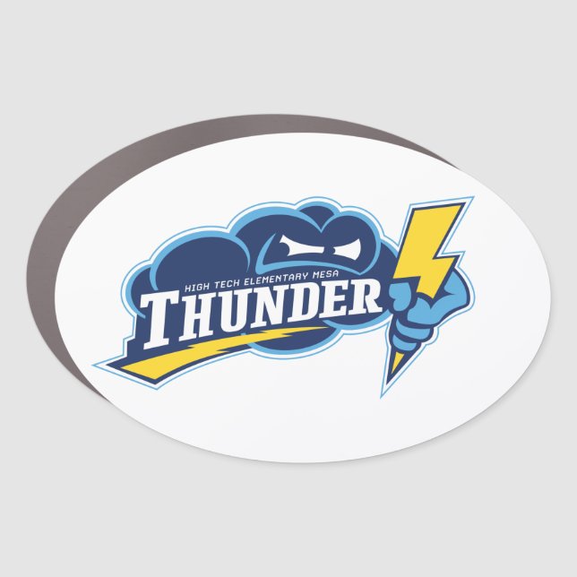 4x6 Oval Thunder Car Magnet (Front)