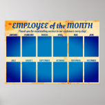 4x6 Photos Board Employee Of The Month Poster at Zazzle