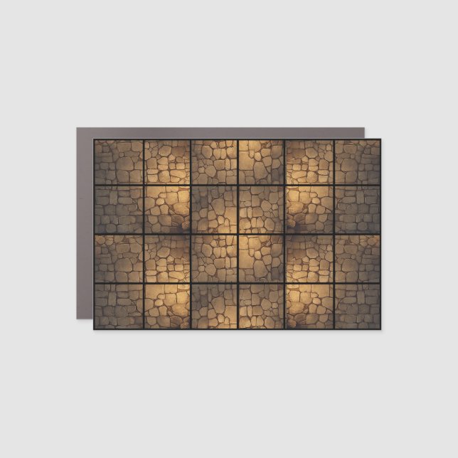 4x6 StoneFloor Magnetic Gridmap Car Magnet (Front)