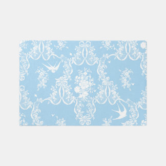 4x6 Willa Toile Rug aqua blue