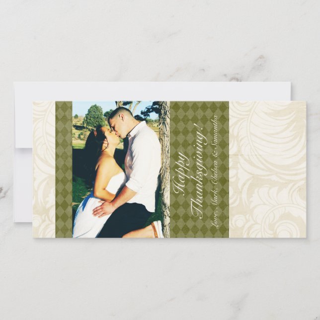 4x8 Autumn Tree Foliage PHOTO Thanksgiving Card (Front)