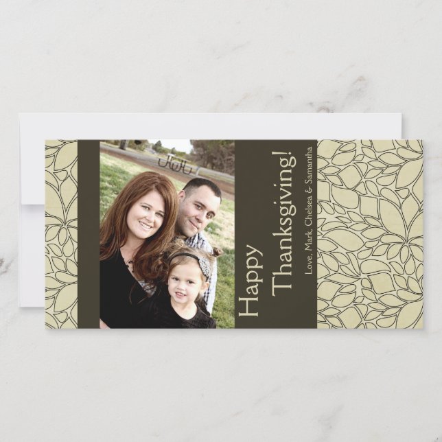 4x8 Autumn Tree Foliage PHOTO Thanksgiving Card (Front)