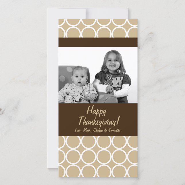 4x8 Autumn Tree Foliage PHOTO Thanksgiving Card (Front)