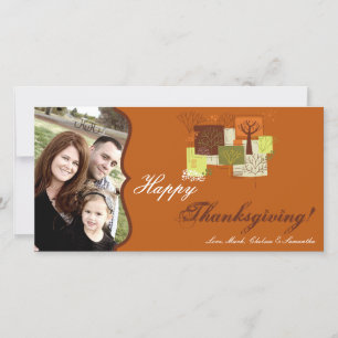 4x8 Autumn Tree Foliage PHOTO Thanksgiving Card