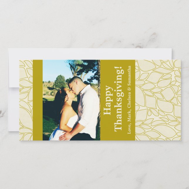 4x8 Autumn Tree Foliage PHOTO Thanksgiving Card (Front)