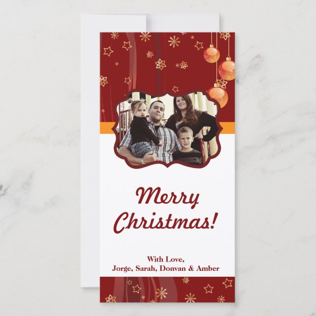 4x8 Christmas Ornaments PHOTO Card (Front)