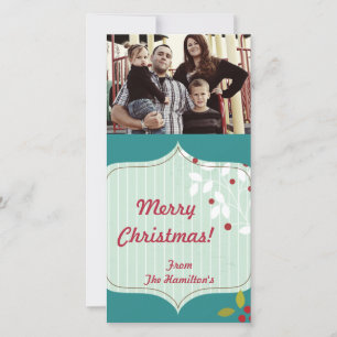 4x8 Cranberry Christmas PHOTO Card
